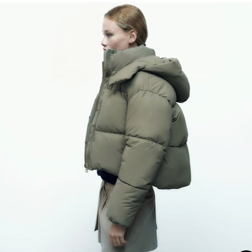 ZARA Rubberized Puffer Jacket